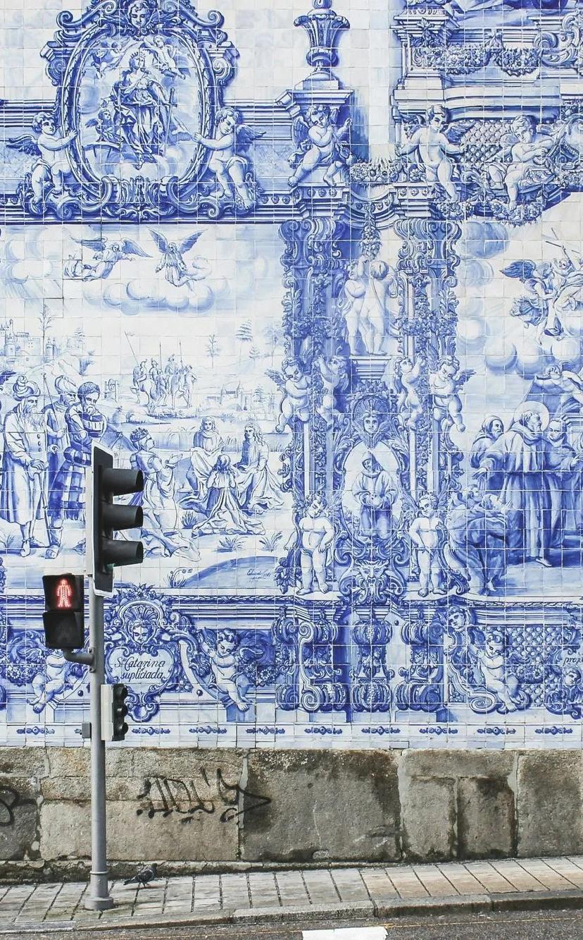 Azulejo tile panels in Porto