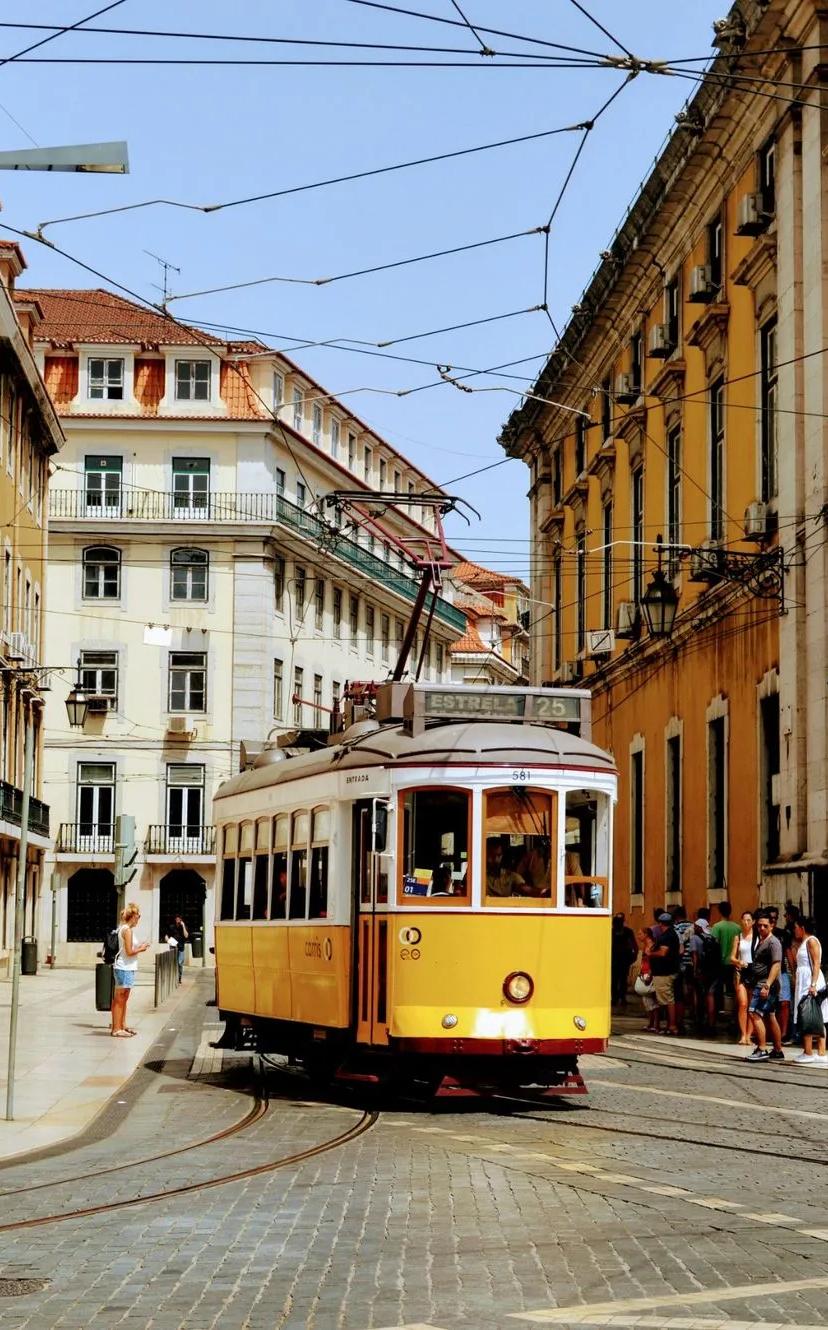 A tram in Lisbon