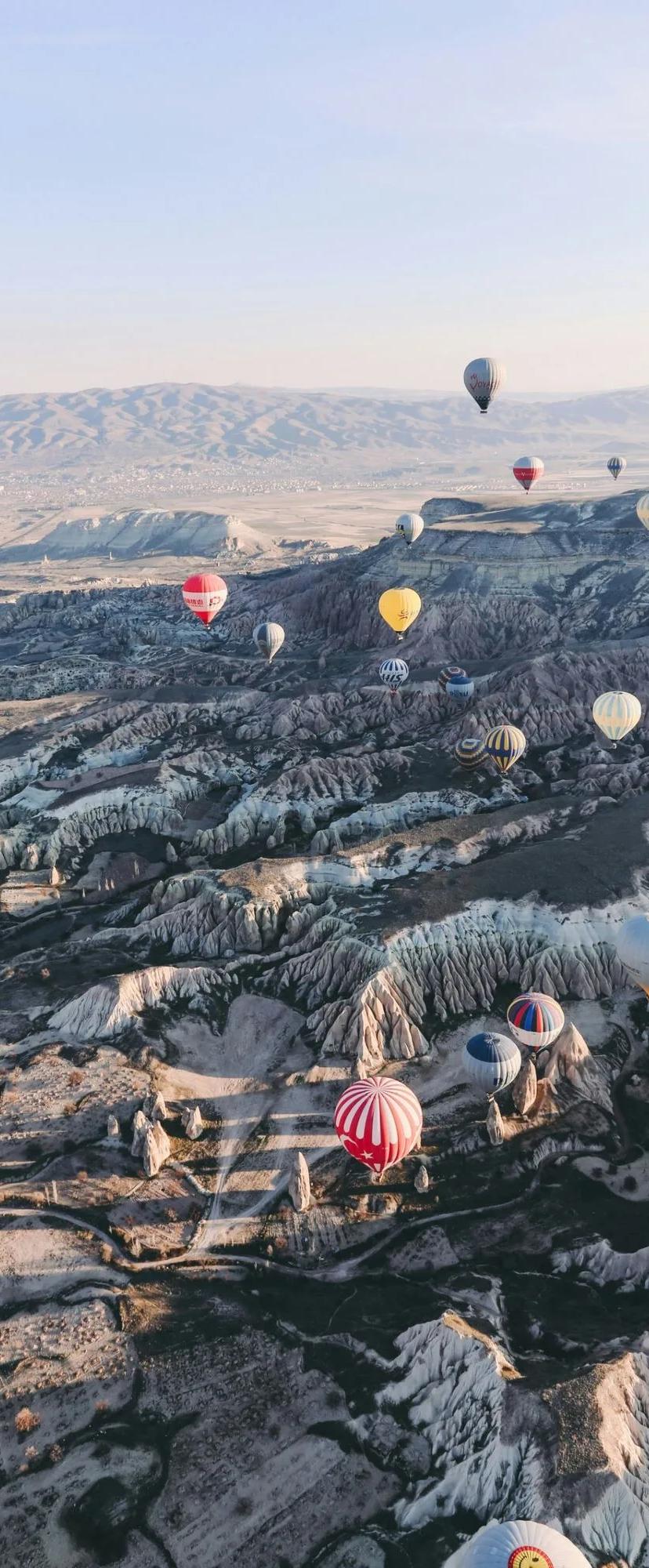 Hot-air balloons over Cappadocia